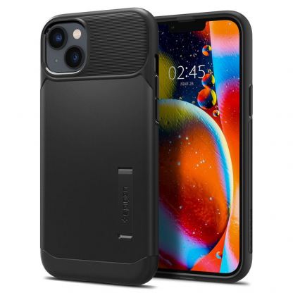 Spigen Slim Armor Case - хибриден кейс с висока степен на защита за iPhone 14 Plus (черен)