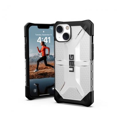 Urban Armor Gear Plasma Case - удароустойчив хибриден кейс за iPhone 14 (прозрачен)