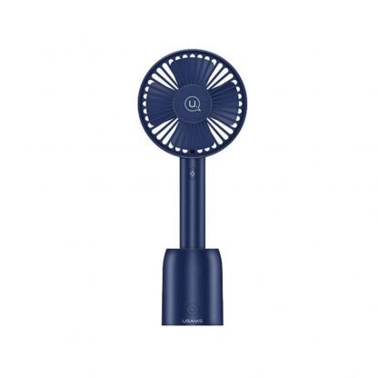 Usams Portable Rotate And Handheld Fan - преносим мини вентилатор с презареждаема батерия (син)