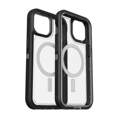 Otterbox Defender XT Case - хибриден удароустойчив кейс с MagSafe за iPhone 13 и iPhone 14 (черен-прозрачен)
