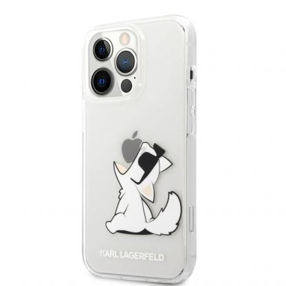 Karl Lagerfeld Choupette Eat Case - дизайнерски кейс с висока защита за iPhone 14 Pro Max (прозрачен)