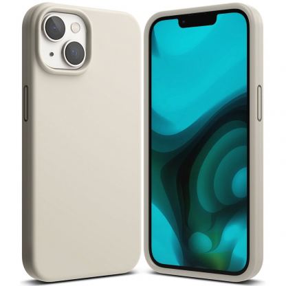 Ringke Soft Silicone Case - силиконов (TPU) калъф за iPhone 14 Plus (бежов)