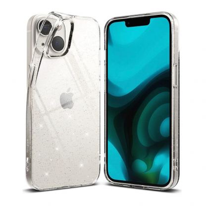 Ringke Air Glitter Case - силиконов (TPU) калъф за iPhone 14 (прозрачен)