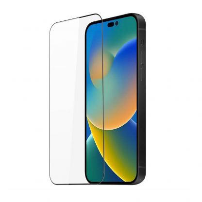Dux Ducis 10D Case Friendly Full Coveraged Tempered Glass - калено стъклено защитно покритие за целия дисплей на iPhone 14 Pro (черен-прозрачен)