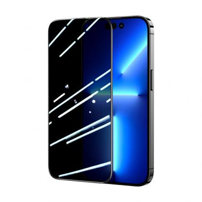 Joyroom Knight 2.5D TG Privacy Tempered Glass Full Screen (JR-P04) - калено стъклено защитно покритие с определен ъгъл на виждане  за дисплея на iPhone 14 Pro Max (черен-прозрачен)