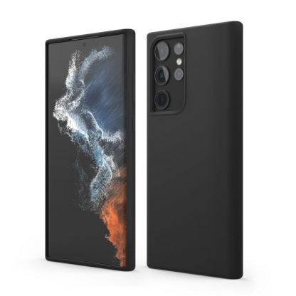 Elago Soft Silicone Case - силиконов (TPU) калъф за Samsung Galaxy S22 Ultra (черен)