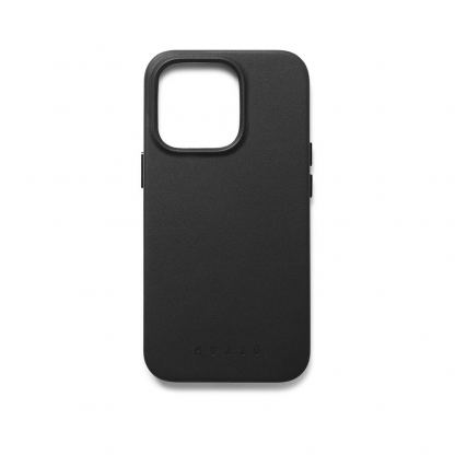 Mujjo Full Leather MagSafe Case - премиум кожен кейс с MagSafe за iPhone 14 Pro (черен)