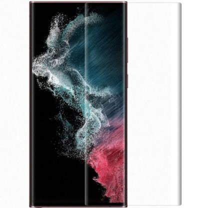 Mocolo 3D UV Full Glue Tempered Glass - стъклено защитно покритие с течно лепило и UV лампа за дисплея на Samsung Galaxy S22 Ultra (прозрачен)
