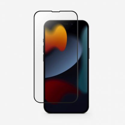 Uniq Optix Vivid Full Cover Tempered Glass - калено стъклено защитно покритие за дисплея на iPhone 14 Plus, iPhone 13 Pro Max (черен-прозрачен)