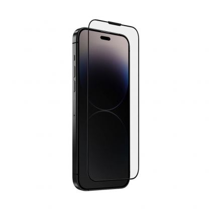 Uniq Optix Vivid Pro Full Cover Tempered Glass - калено стъклено защитно покритие за дисплея на iPhone 14 Pro (черен-прозрачен)