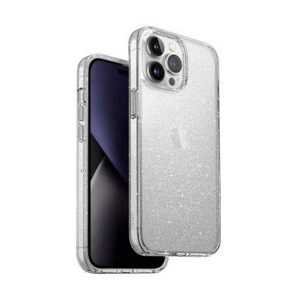 Uniq LifePro Xtreme Glitter Case - хибриден удароустойчив кейс за iPhone 14 Pro Max (прозрачен)