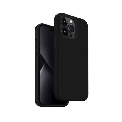 Uniq Lino Liquid Silicone Case - силиконов (TPU) калъф за iPhone 14 Pro Max (черен)