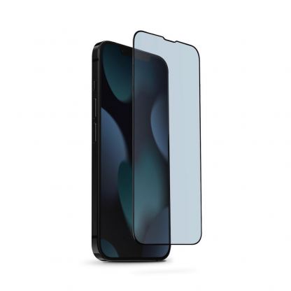 Uniq Optix VisionCare Tempered Glass with Anti Blue Light - калено стъклено защитно покритие със защитен филтър за дисплея на iPhone 14, iPhone 13, iPhone 13 Pro (черен-прозрачен)