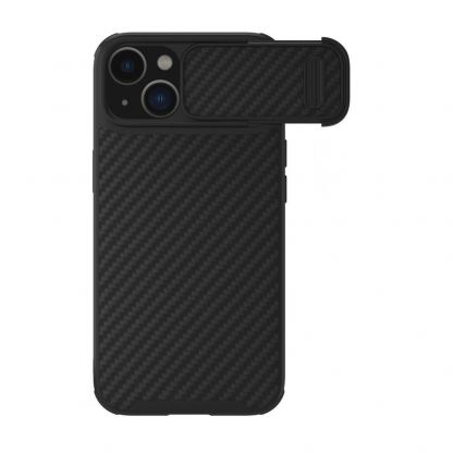 Nillkin Synthetic Fiber S Case - хибриден удароустойчив кейс за iPhone 14 (черен)