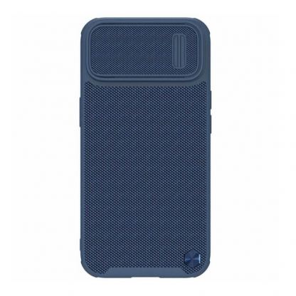 Nillkin Textured S Magnetic Rugged Case - хибриден удароустойчив кейс с MagSafe за iPhone 14 (син)
