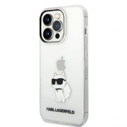 Karl Lagerfeld IML Choupette NFT Case - дизайнерски силиконов кейс за iPhone 14 Pro Max (прозрачен)