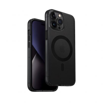 Uniq LifePro Xtreme Magnetic Case - хибриден удароустойчив кейс с MagSafe за iPhone 14 Pro Max (черен-прозрачен)