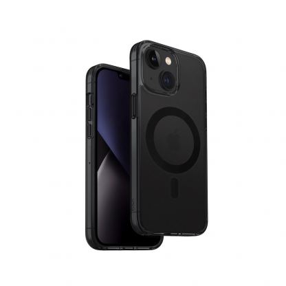 Uniq LifePro Xtreme Magnetic Case - хибриден удароустойчив кейс с MagSafe за iPhone 14 (черен-прозрачен)