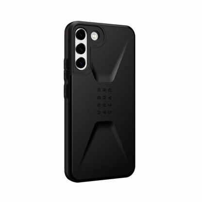 Urban Armor Gear Civilian Case - удароустойчив хибриден кейс за Samsung Galaxy S23 Plus (черен)