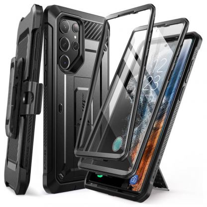 i-Blason SUPCASE Unicorn Beetle Pro Case - удароустойчив хибриден кейс за Samsung Galaxy S23 Ultra (черен)