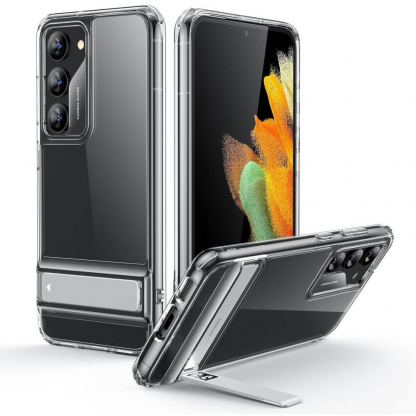 ESR Air Shield Boost Case - удароустойчив хибриден кейс с вградена поставка за Samsung Galaxy S23 Plus (прозрачен)