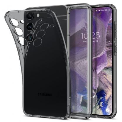 Spigen Liquid Crystal Case - тънък силиконов (TPU) калъф за Samsung Galaxy S23 (сив) 