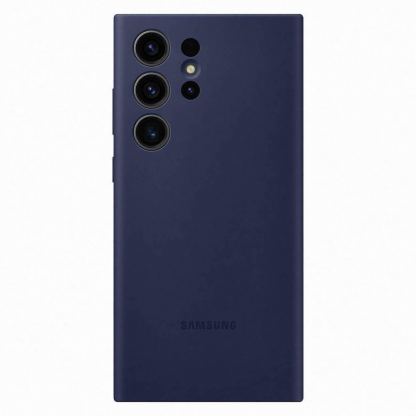 Samsung Silicone Cover Case EF-PS918TNE- оригинален силиконов кейс за Samsung Galaxy S23 Ultra (тъмносин)