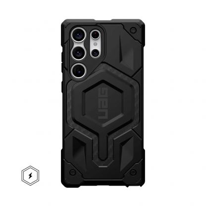 Urban Armor Gear Monarch Pro Case - удароустойчив хибриден кейс за Samsung Galaxy S23 Ultra (черен-карбон)