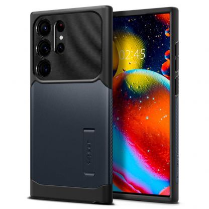 Spigen Slim Armor Case - хибриден кейс с висока степен на защита за Samsung Galaxy S23 Ultra (тъмнносив)