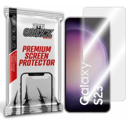 GrizzGlass Hydrogel Screen Protector - хибридно защитно покритие за дисплея на Samsung Galaxy S23 (прозрачен)