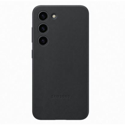 Samsung Leather Cover EF-VS916LBE - оригинален кожен кейс (естествена кожа) за Samsung Galaxy S23 Plus (черен)
