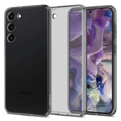 Spigen Liquid Crystal Case - тънък силиконов (TPU) калъф за Samsung Galaxy S23 Plus (сив) 