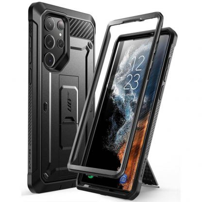 i-Blason SUPCASE Unicorn Beetle Pro Case - удароустойчив хибриден кейс за Samsung Galaxy S23 Ultra (черен)