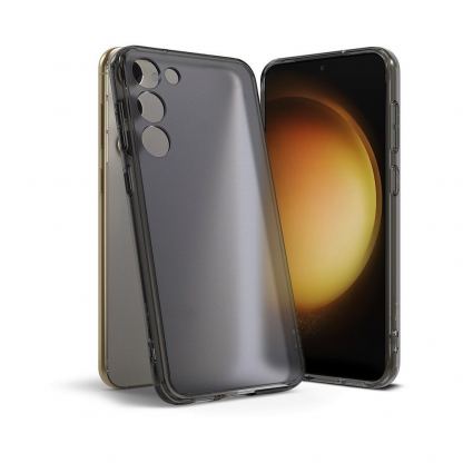 Ringke Fusion Crystal Case - хибриден удароустойчив кейс за Samsung Galaxy S23 (черен-прозрачен)