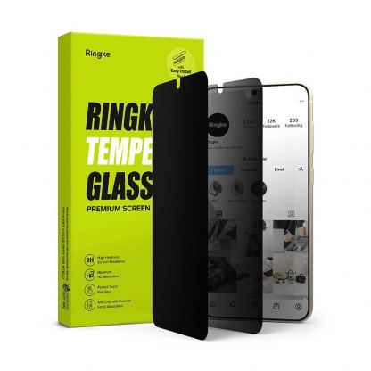 Ringke Privacy Tempered Glass - калено стъклено защитно покритие с определен ъгъл на виждане за дисплея за Samsung Galaxy S23