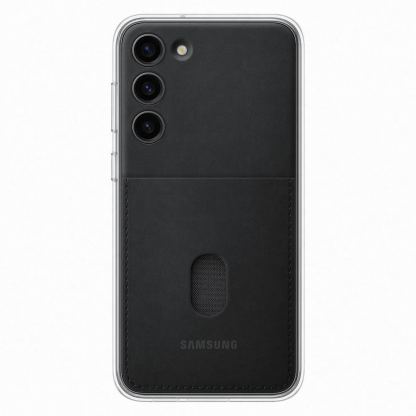 Samsung Frame Cover EF-MS916CBEGWW - оригинален хибриден кейс от две части за Samsung Galaxy S23 Plus (черен-прозрачен)