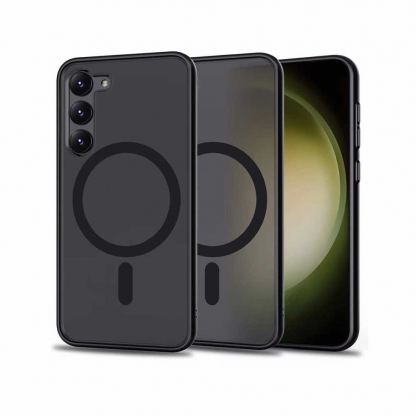 Tech-Protect MagMat MagSafe Case - хибриден удароустойчив кейс с MagSafe за Samsung Galaxy S23 Plus (черен-мат)