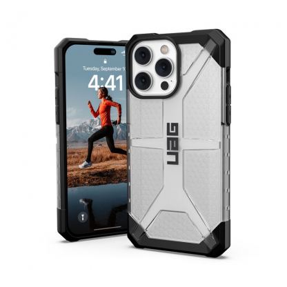 Urban Armor Gear Plasma Case - удароустойчив хибриден кейс за iPhone 15 Pro Max (прозрачен)