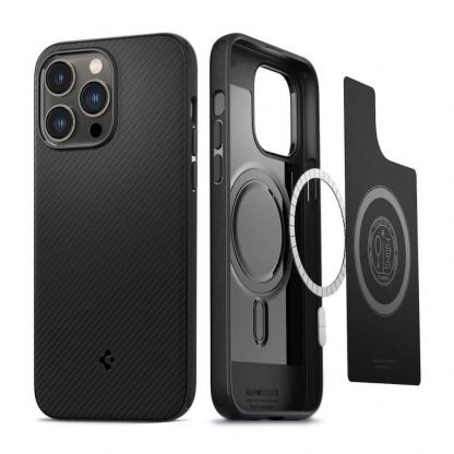 Spigen Mag Armor MagSafe Case - силиконов (TPU) калъф с висока степен на защита с MagSafe за iPhone 15 Plus (син)