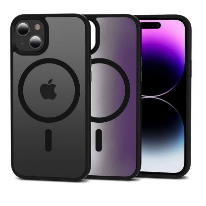 Tech-Protect MagMat MagSafe Case - хибриден удароустойчив кейс с MagSafe за iPhone 15 (черен-мат)