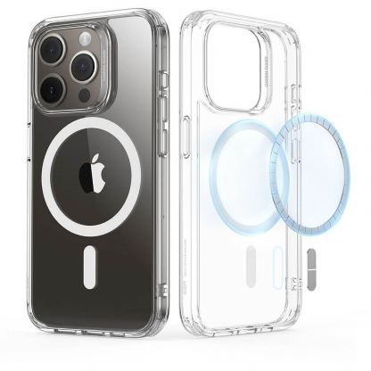 ESR Classic Hybrid HaloLock MagSafe Case - хибриден кейс с висока степен на защита с MagSafe за iPhone 15 Pro (прозрачен) 
