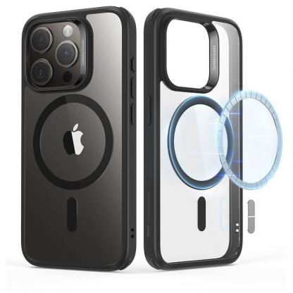 ESR Classic Hybrid HaloLock MagSafe Case - хибриден кейс с висока степен на защита с MagSafe за iPhone 15 Pro Max (черен-прозрачен) 