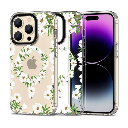 Tech-Protect MagMood Spring Daisy Hybrid MagSafe Case - хибриден удароустойчив кейс с MagSafe за iPhone 15 Pro (цветни мотиви)