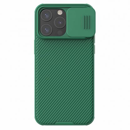 Nillkin CamShield Pro Hard Case - хибриден удароустойчив кейс за iPhone 15 Pro Max (зелен)