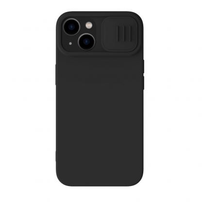 Nillkin CamShield Silky Magnetic Silicone Case - силиконов (TPU) калъф с MagSafe за iPhone 15 (черен)