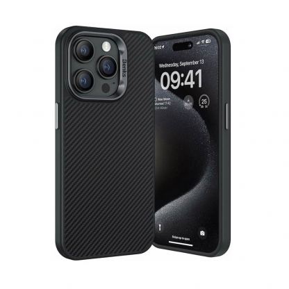 Benks MagClap ArmorPro Kevlar Case 600D - удароустойчив кевларен кейс с MagSafe за iPhone 15 Pro (черен)