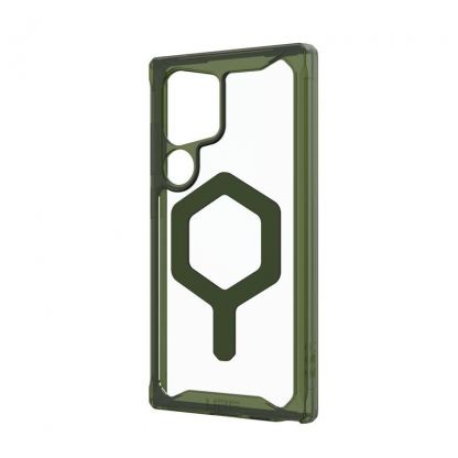 Urban Armor Gear Plyo Pro Case - удароустойчив хибриден кейс с MagSafe за Samsung Galaxy S24 Ultra (прозрачен-зелен)