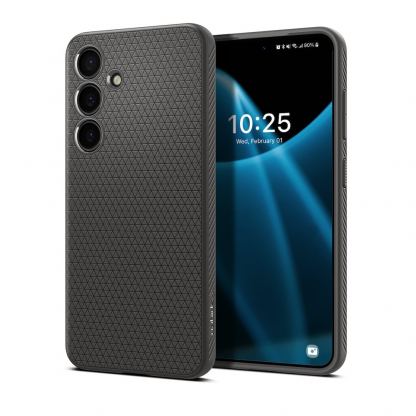 Spigen Liquid Air Case - силиконов (TPU) калъф с висока степен на защита за Samsung Galaxy S24 (сив)