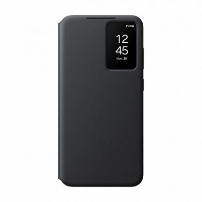 Samsung S-View Wallet Cover EF-ZS926CBEGWW - оригинален калъф, през който виждате информация от дисплея за Samsung Galaxy S24 Plus (черен)