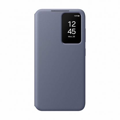 Samsung S-View Wallet Cover EF-ZS921CVEGWW - оригинален калъф, през който виждате информация от дисплея за Samsung Galaxy S24 (лилав)
